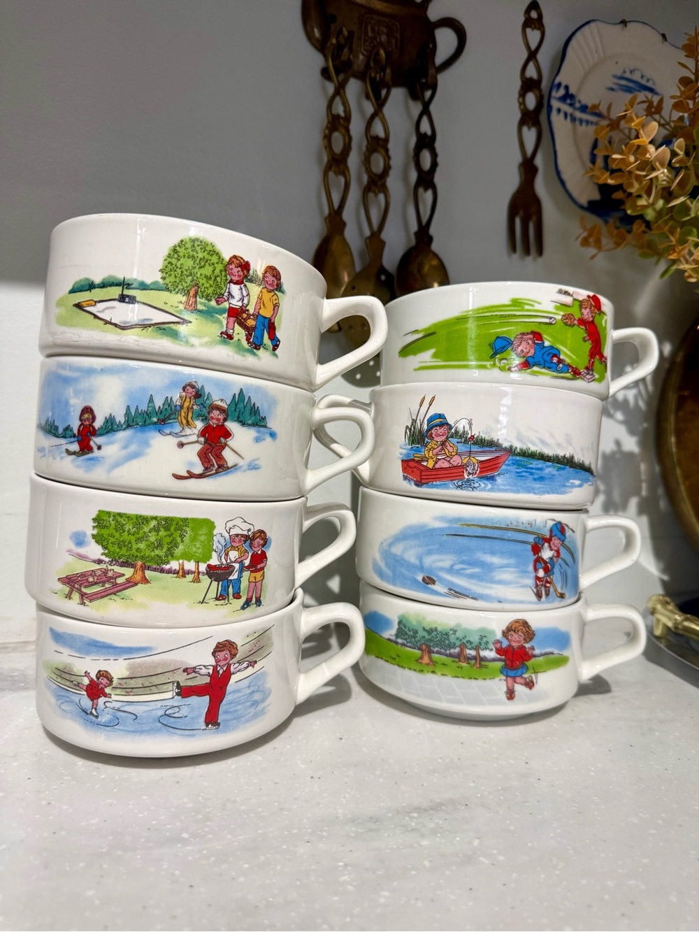 1980s Campbell's Soup Mugs -set of 8